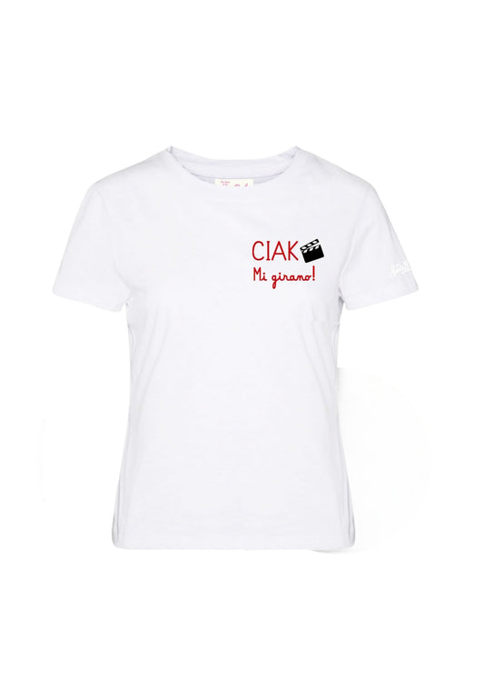 T-Shirt Manica Corta Donna Mc2 Saint Barth Ciak Girano Embroidery Emilie EMI0001