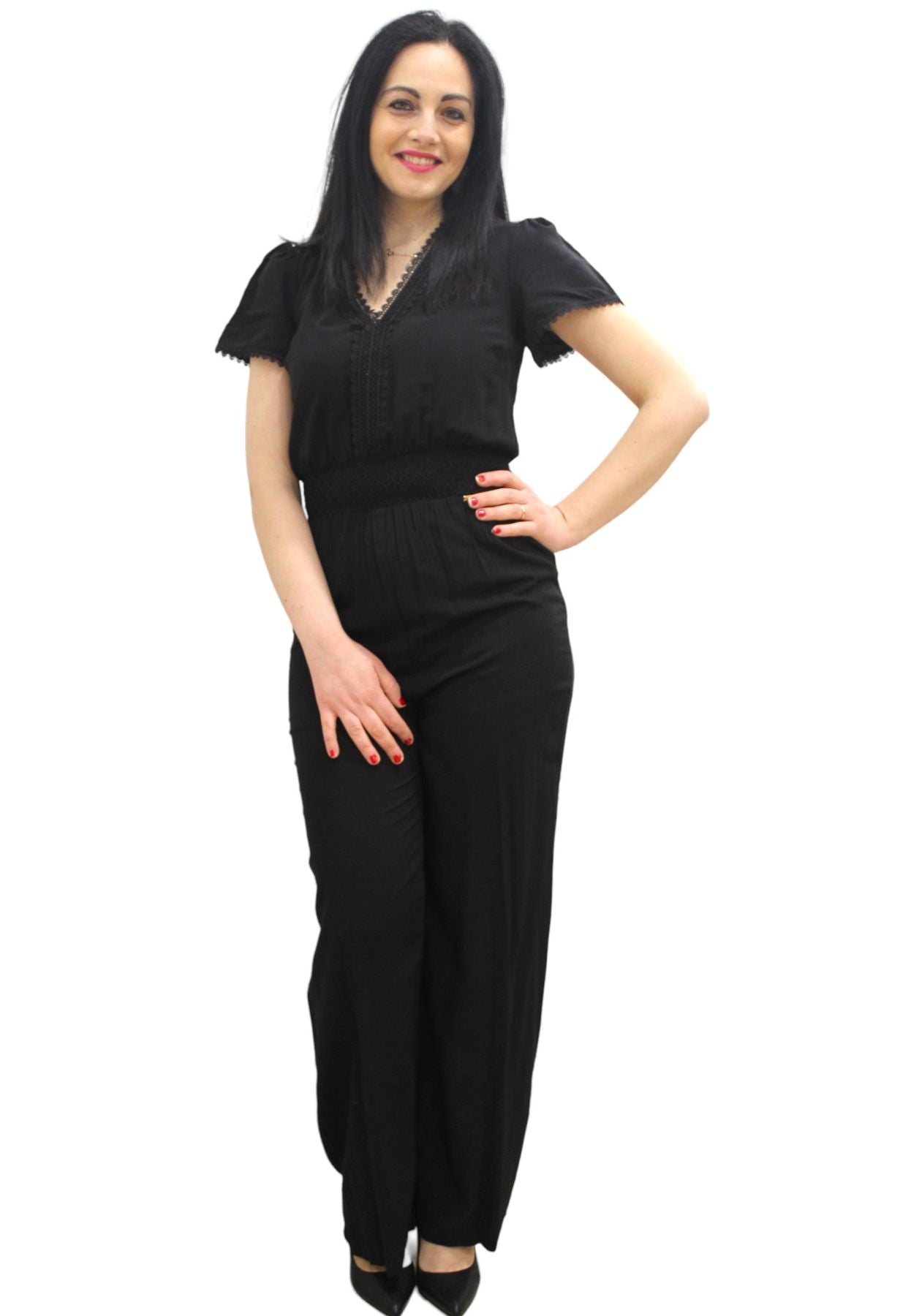 Tuta Jumpsuit Manica Corta Donna Gaudi Lunga  311BD25029