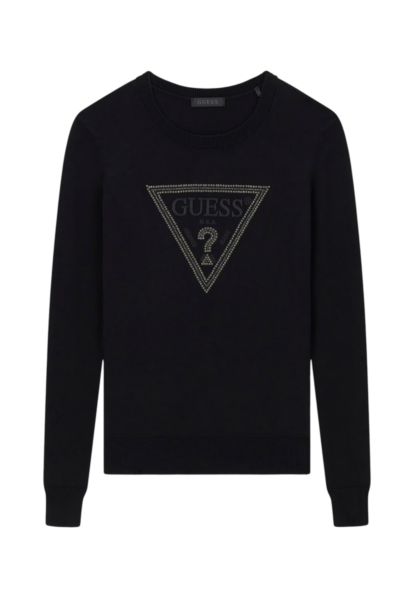 Maglione A Girocollo Donna Guess Logo triangolo Katie W6YR28Z0976