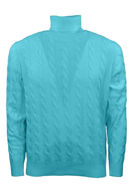 Maglione Collo Alto Uomo Cashmere Company Dolcevita Trecce F.7 IU204715