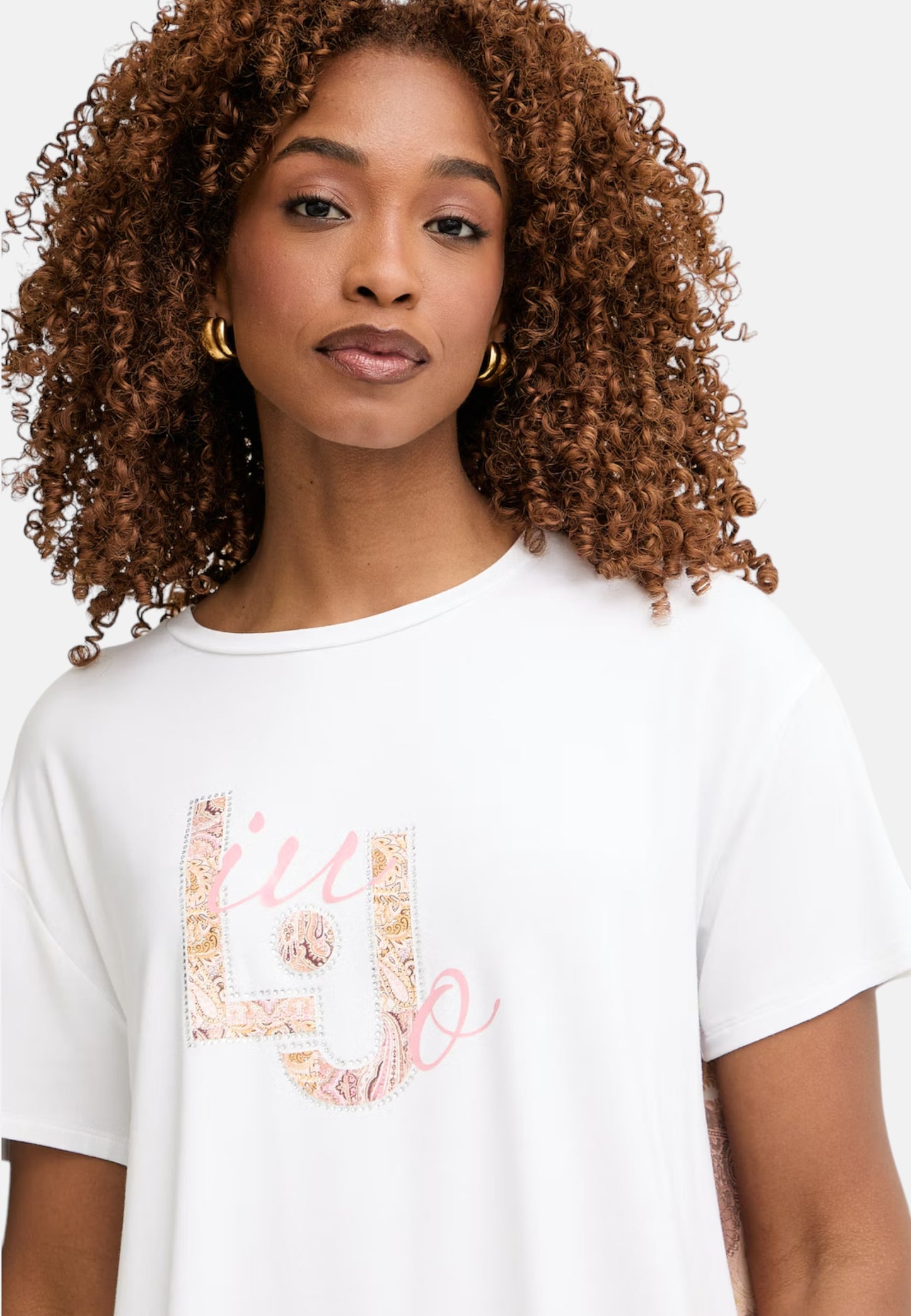 T-Shirt Manica Corta Donna Liu Jo LJ Cachemire Sunset Eco Line VA6164JS360