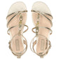 Sandali Bassi Donna Liu Jo In Pelle Metallizzata Oro Chiaro Sandy 09 SA6123EX029