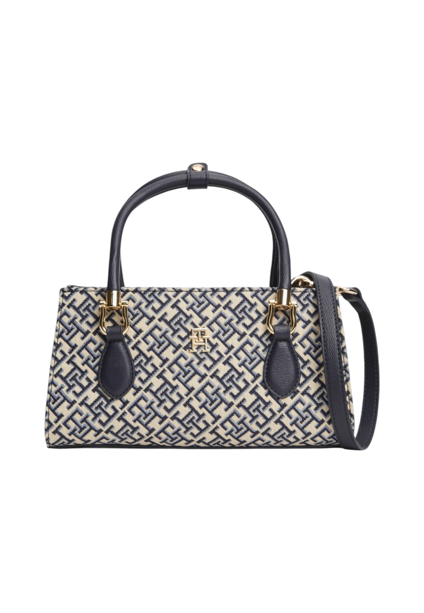 Borsa A Mano Donna Tommy Hilfiger Mini Satchel Jacquard Th Grace AW0AW18753