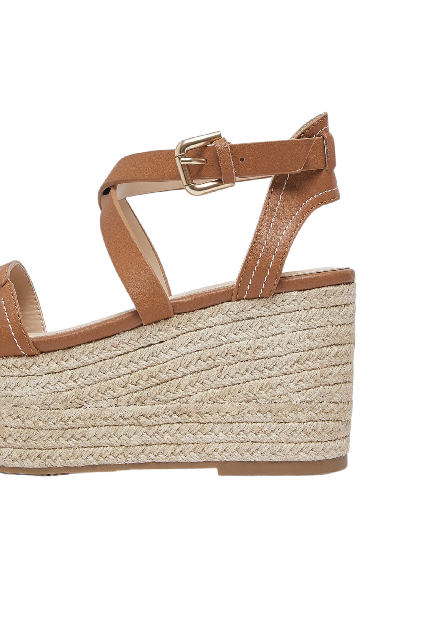 Sandali Con Zeppa Donna Liu Jo In Pelle Di Vitello Cuoio Bali 01 SA6083P0102