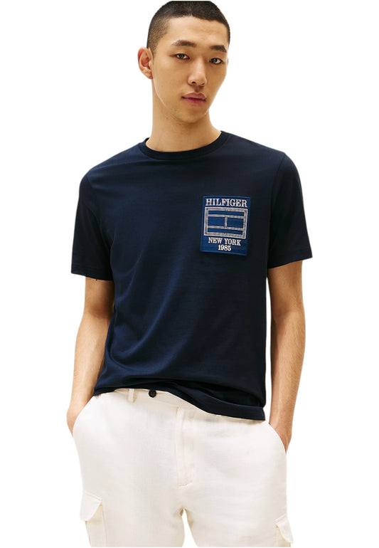 T-Shirt Manica Corta Uomo Tommy Hilfiger  Hilfiger Outline Flag