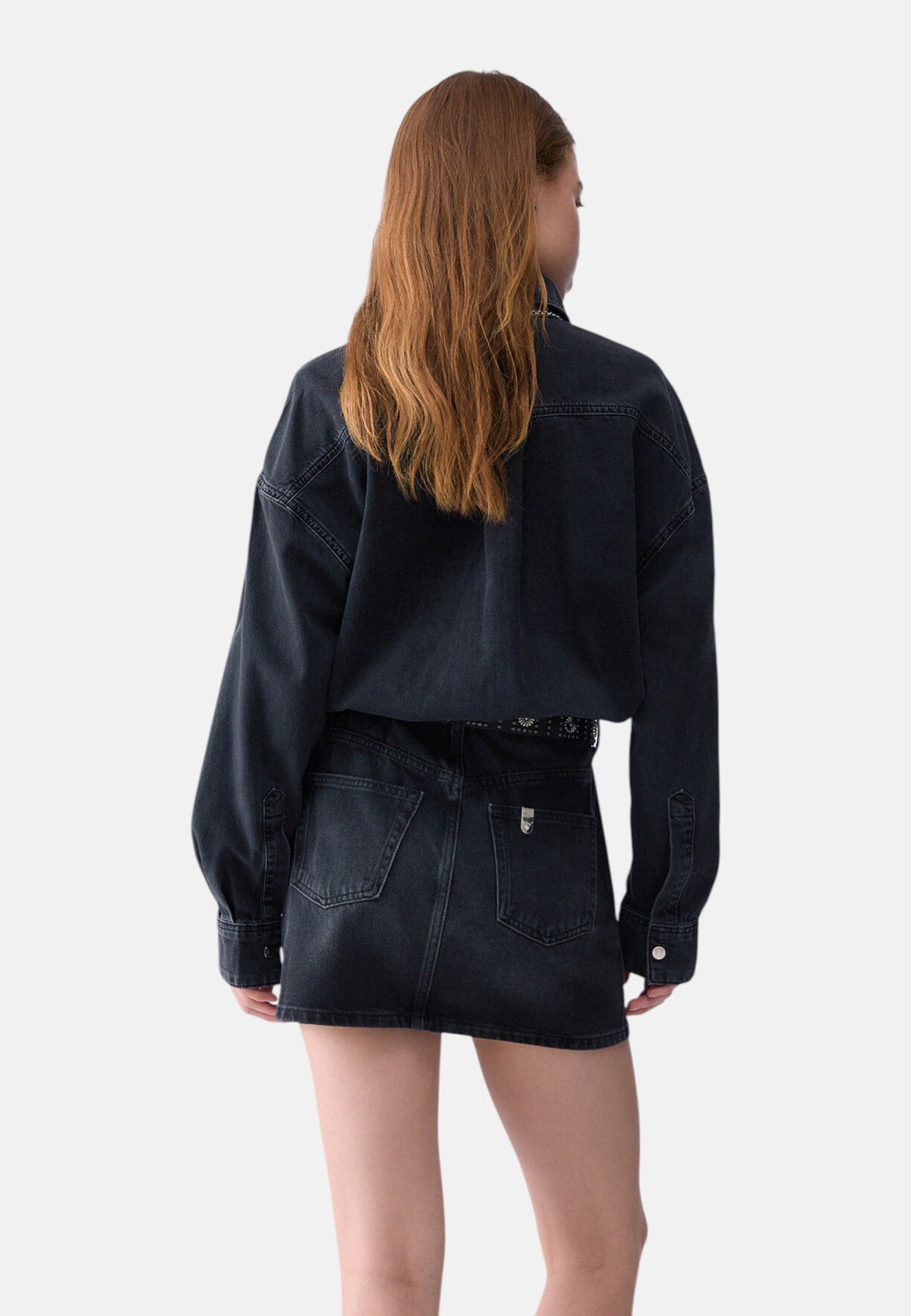 Vestito Corto Donna Liu Jo In Denim Black, Mix Belt  UF6185D0370