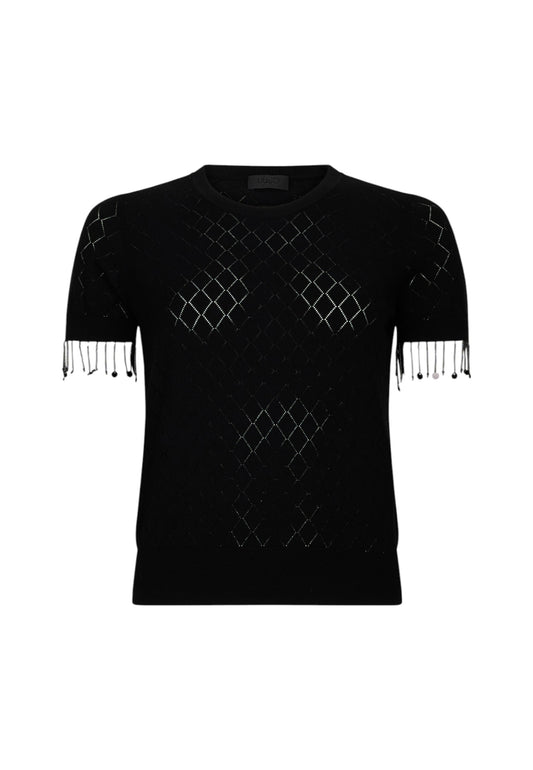T-Shirt Manica Corta Donna Liu Jo In Maglia  CF5005MS18F