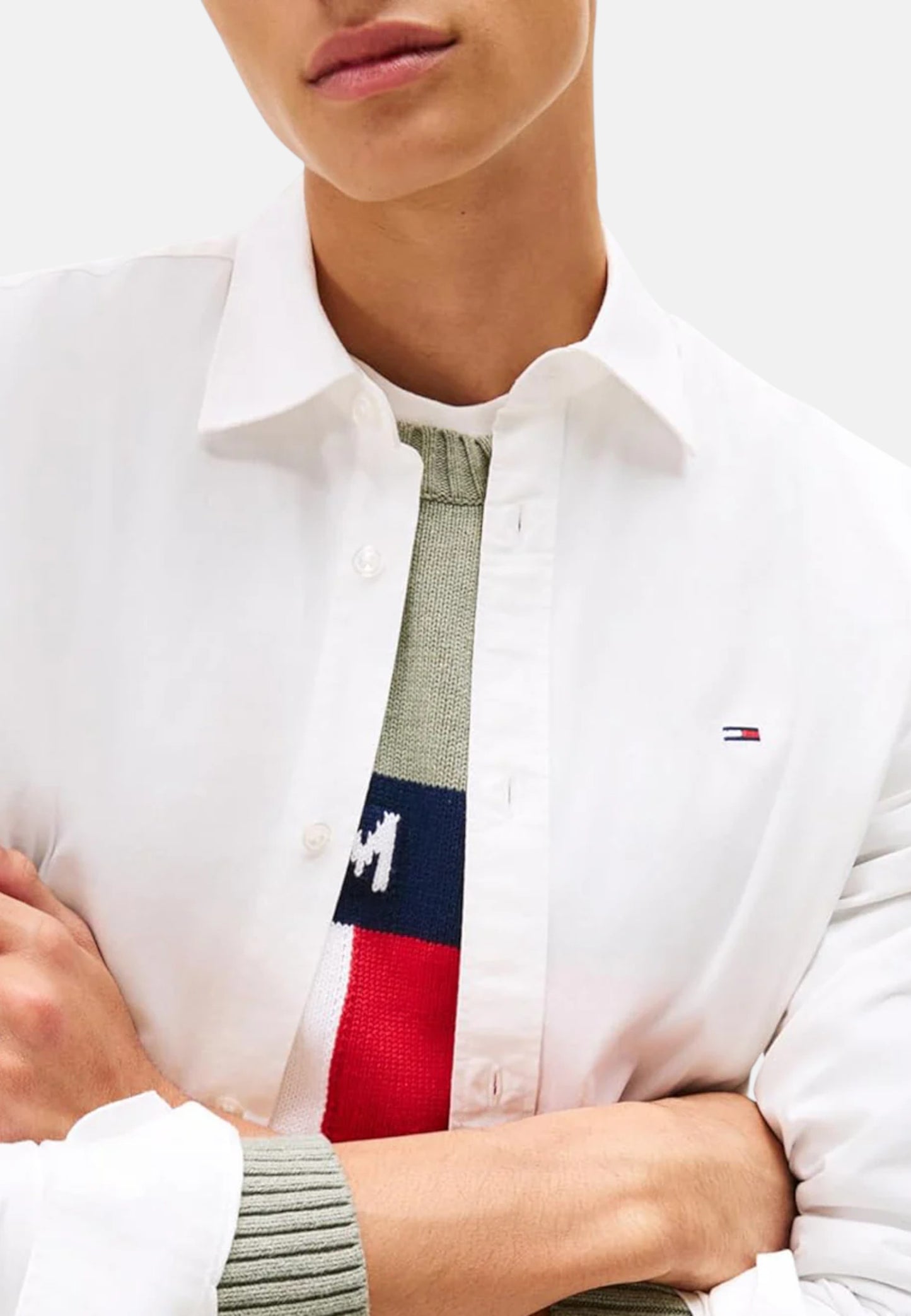 Camicia Manica lunga Uomo Tommy Jeans  Tjm Reg Poplin Shir DM0DM22026