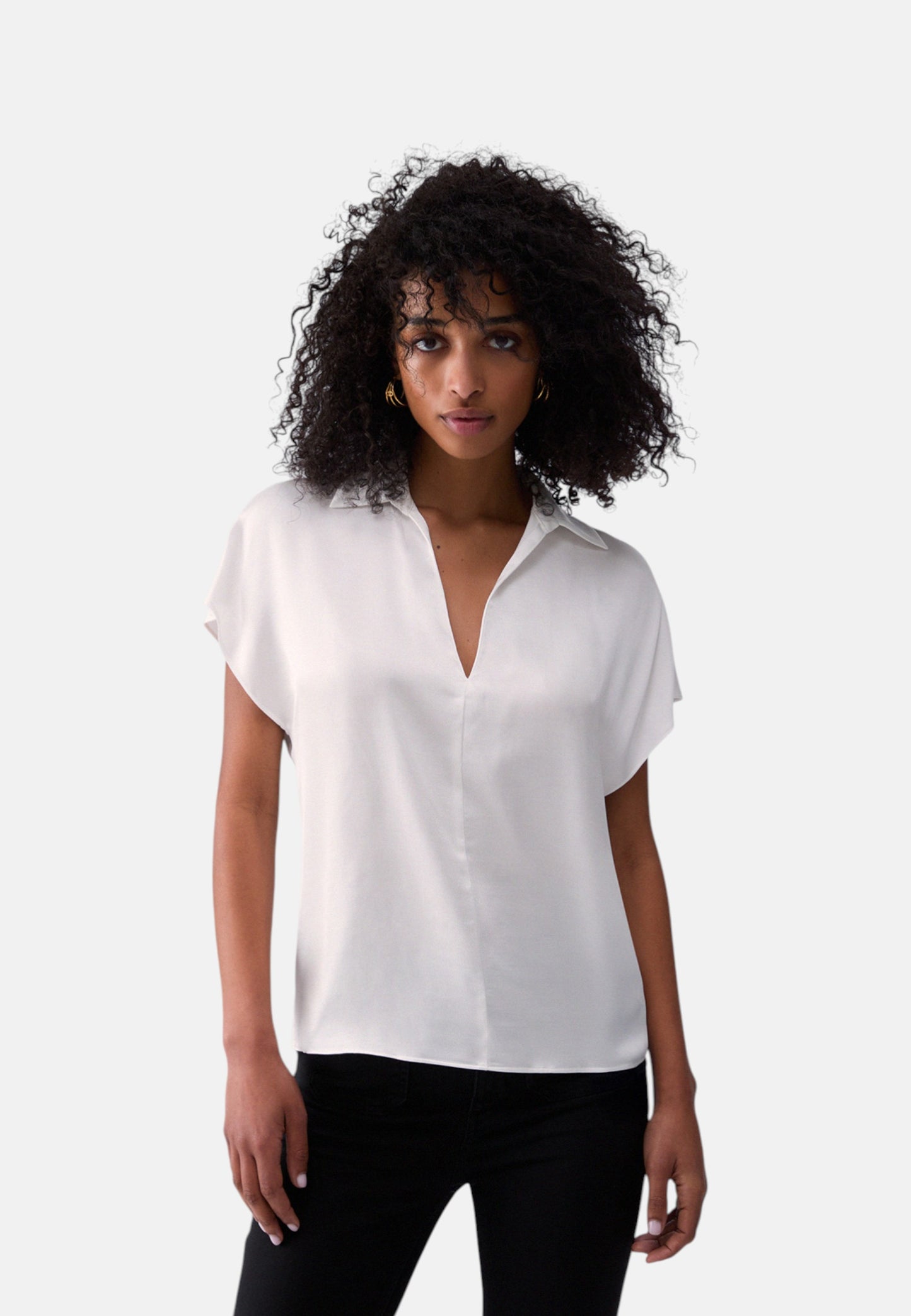 Blusa Manica Corta Donna Liu Jo Kimono In Raso  CA6288T2571