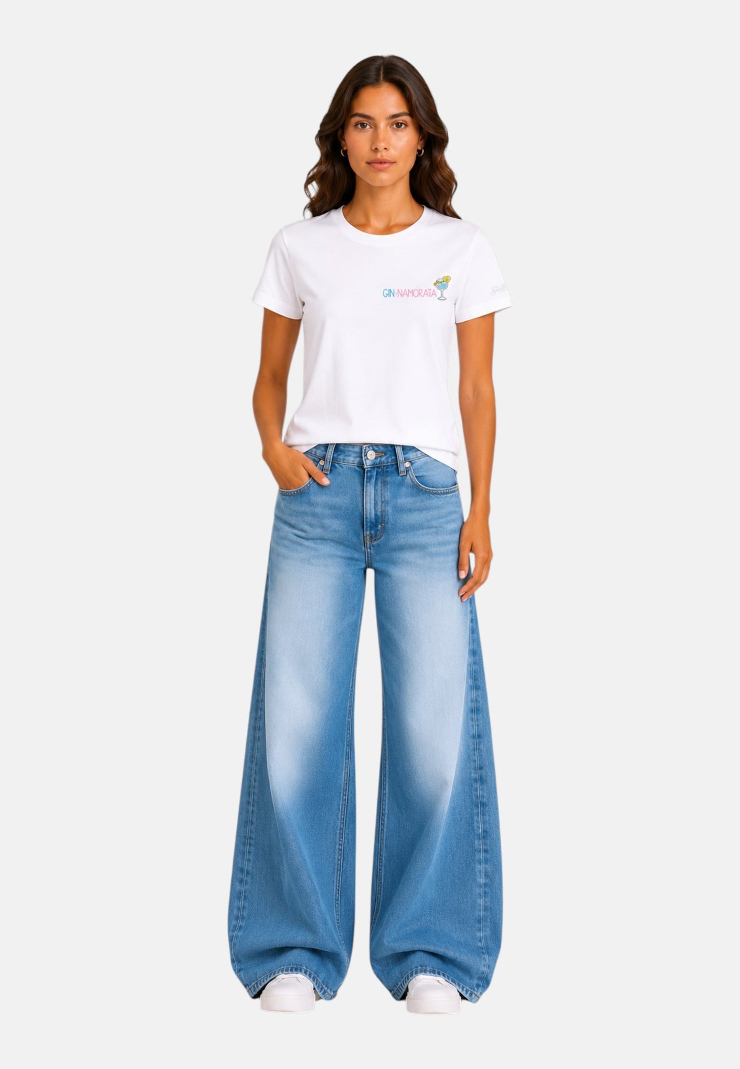 T-Shirt Manica Corta Donna Mc2 Saint Barth Ginnamorata Emb Emilie EMI0001
