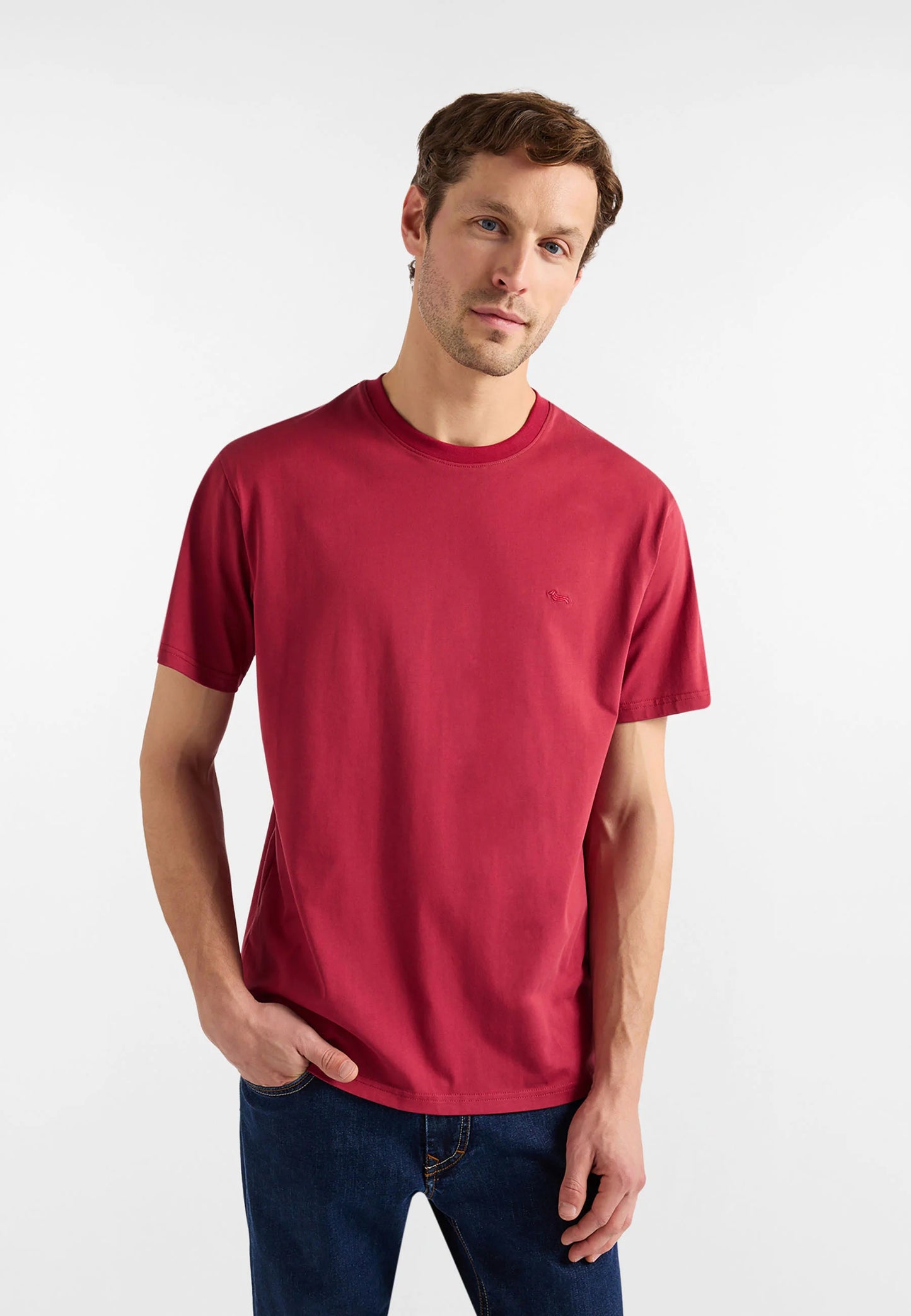 T-Shirt Manica Corta Uomo Harmont & Blaine Fit Relaxed Tinta Unita  IXQ243021771