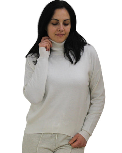 Maglione Collo Alto Donna White Wise   ESS156