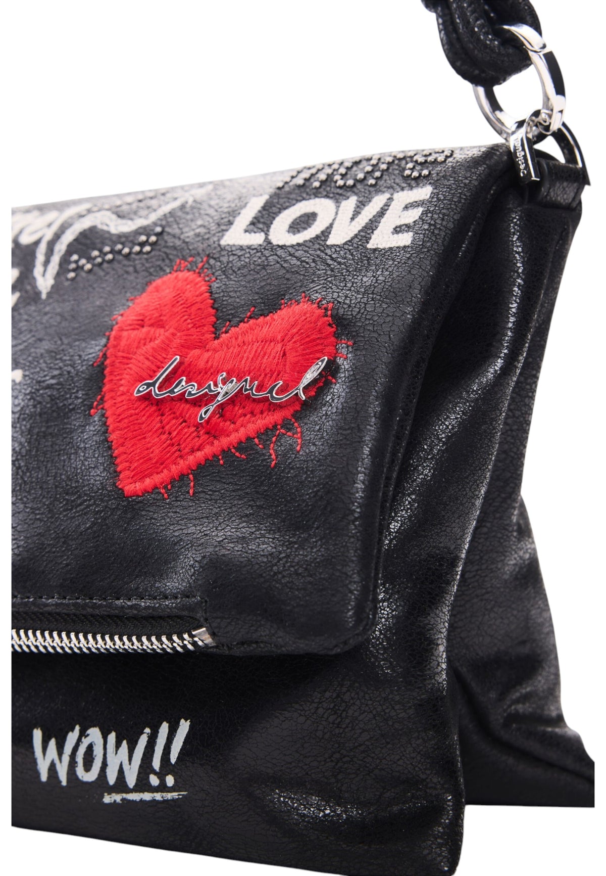 Borsa A Spalla Donna Desigual Medio, Effetto pelle, Motivo grafico, Con patta Wow Murano 26WAXP39