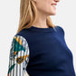 Maglione A Girocollo Donna Desigual Motivo floreale, Fit regular, Maglia fine, Poliestere riciclato Marino 26WWJF28