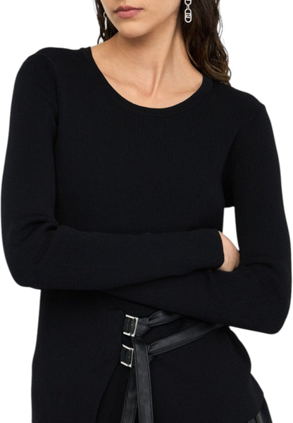 Maglia A Girocollo Donna Liu Jo Con Fibbie  MF5042MS55N