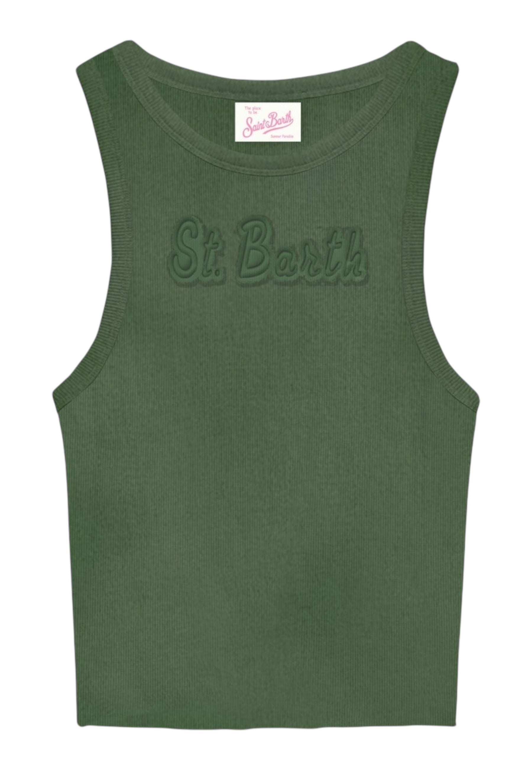 Canotta  Donna Mc2 Saint Barth Rib St Barth Patch Ada Vintage AAD002