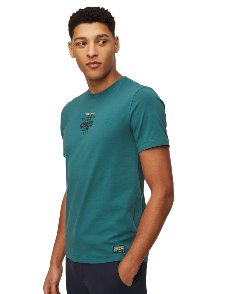 T-Shirt Manica Corta Uomo Aeronautica Militare Con Logo Ricamato  221TS1931J469