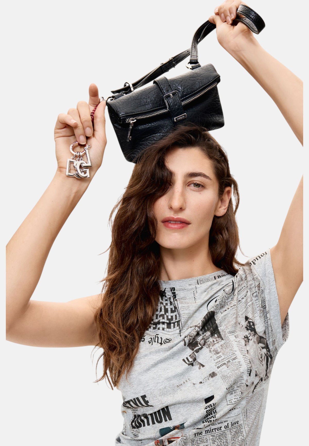 Portafoglio Con Portamonete Donna Desigual  Mone Half Logo Clutch Micro Black 26WAYP03