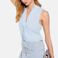 Top  Donna Liu Jo Scollo A V In Georgette  CA6284T2578