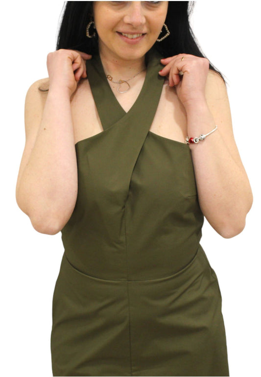 Tuta Jumpsuit  Donna White Wise Con Scollo all'Americana  WW28814