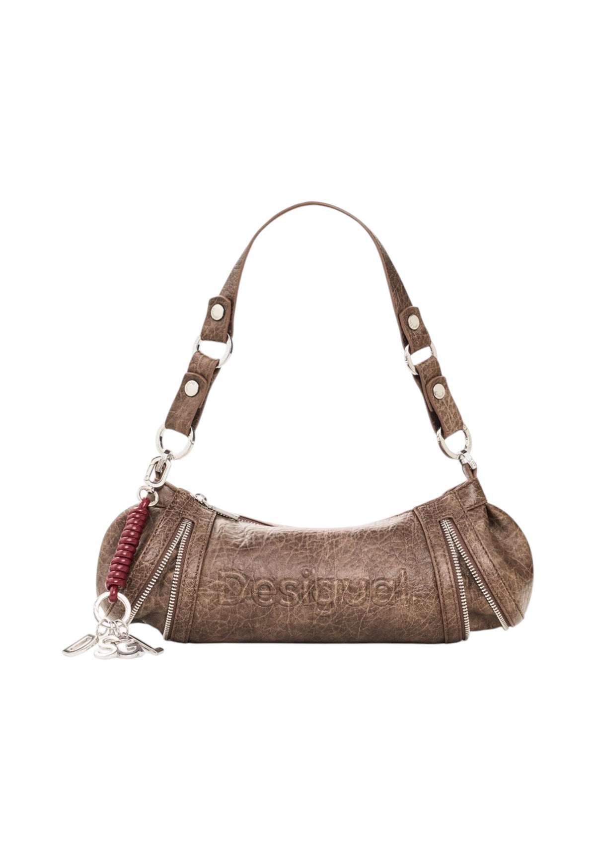 Borsa A Spalla Donna Desigual  Bag Zarauz Nf Half Logo New Choco 26WAXPAH