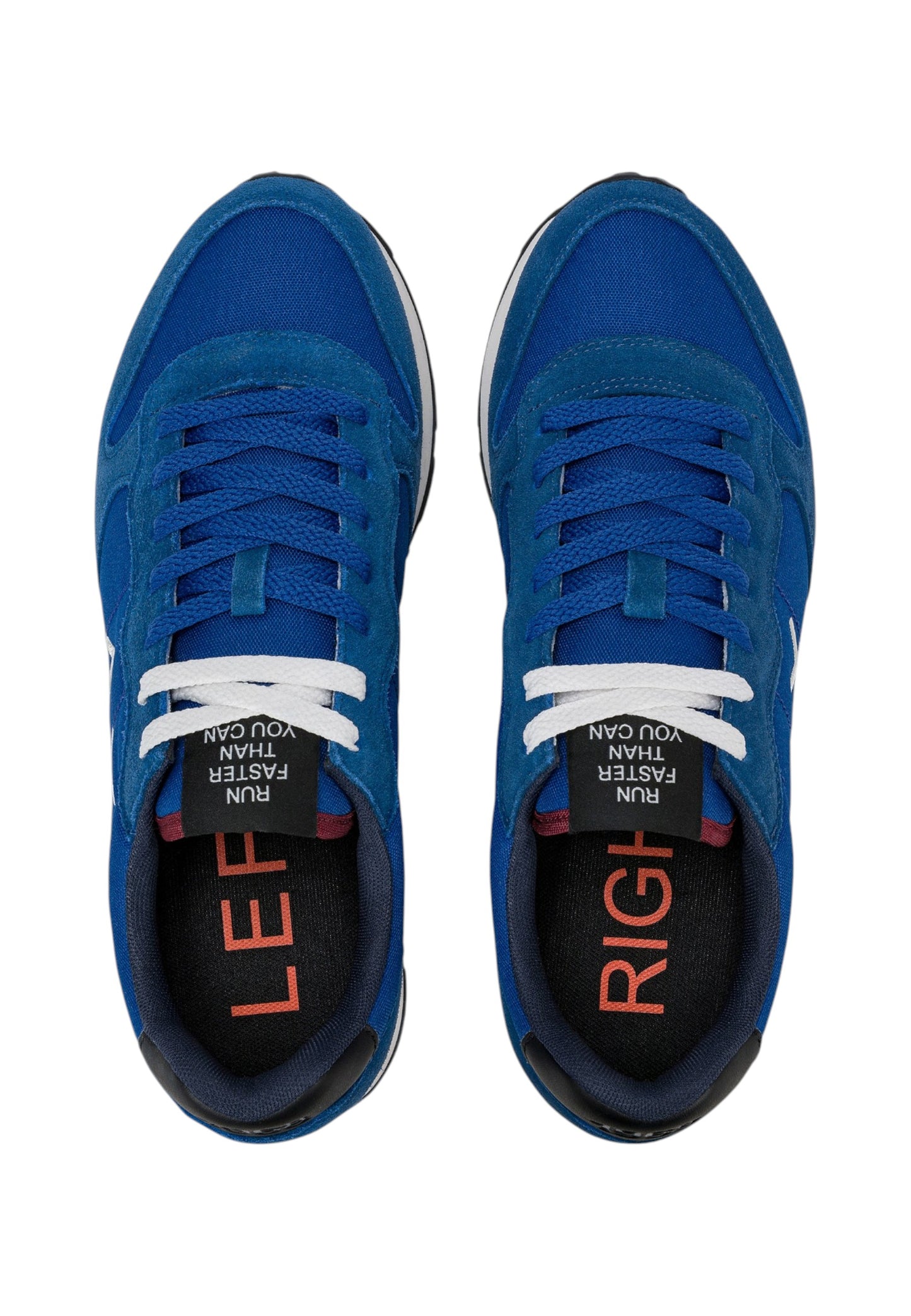 Sneakers Basse Uomo Sun68 Stile Running, Logo Ricamato, Nylon E Suede Tom Solid Z46101