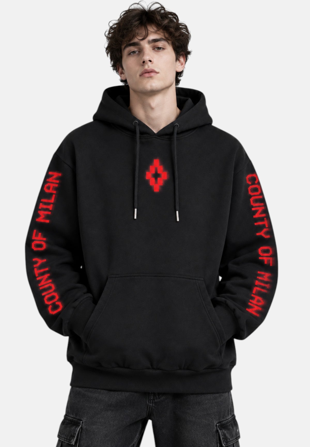 Felpa Con Cappuccio Uomo County Of Milan   F6CMMAHS135