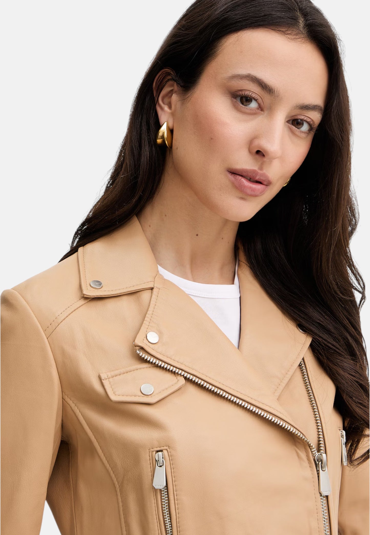 Giacca In Pelle Donna Pinko Chiodo Nappa New Sensibile 106247A32I