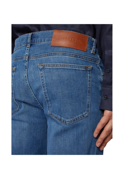 Jeans  Uomo Trussardi  5 Pocket 370 Close Denim Blue Stretch 52J00000-1Y000200