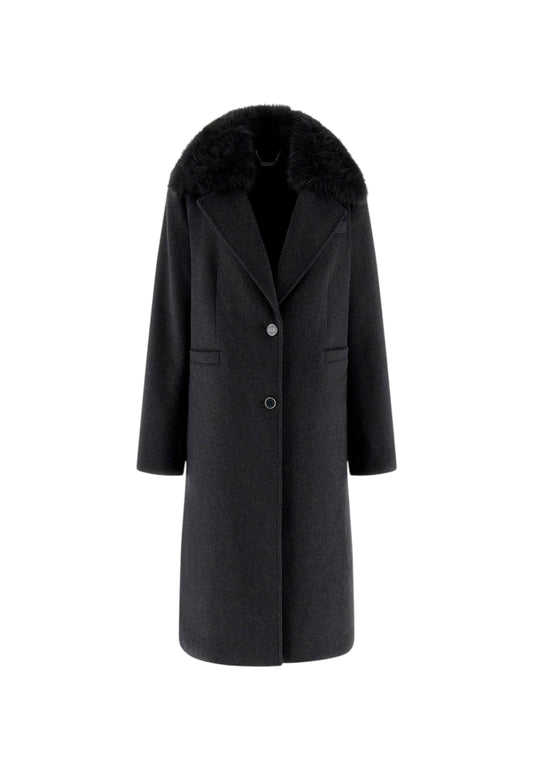 Cappotto  Donna Guess Con Collo In Eco Pelliccia Karole W5BL19W2642