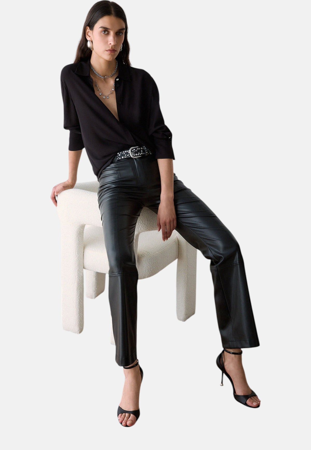 Pantaloni  Donna Liu Jo Effetto Spalmato  CF6280E0624