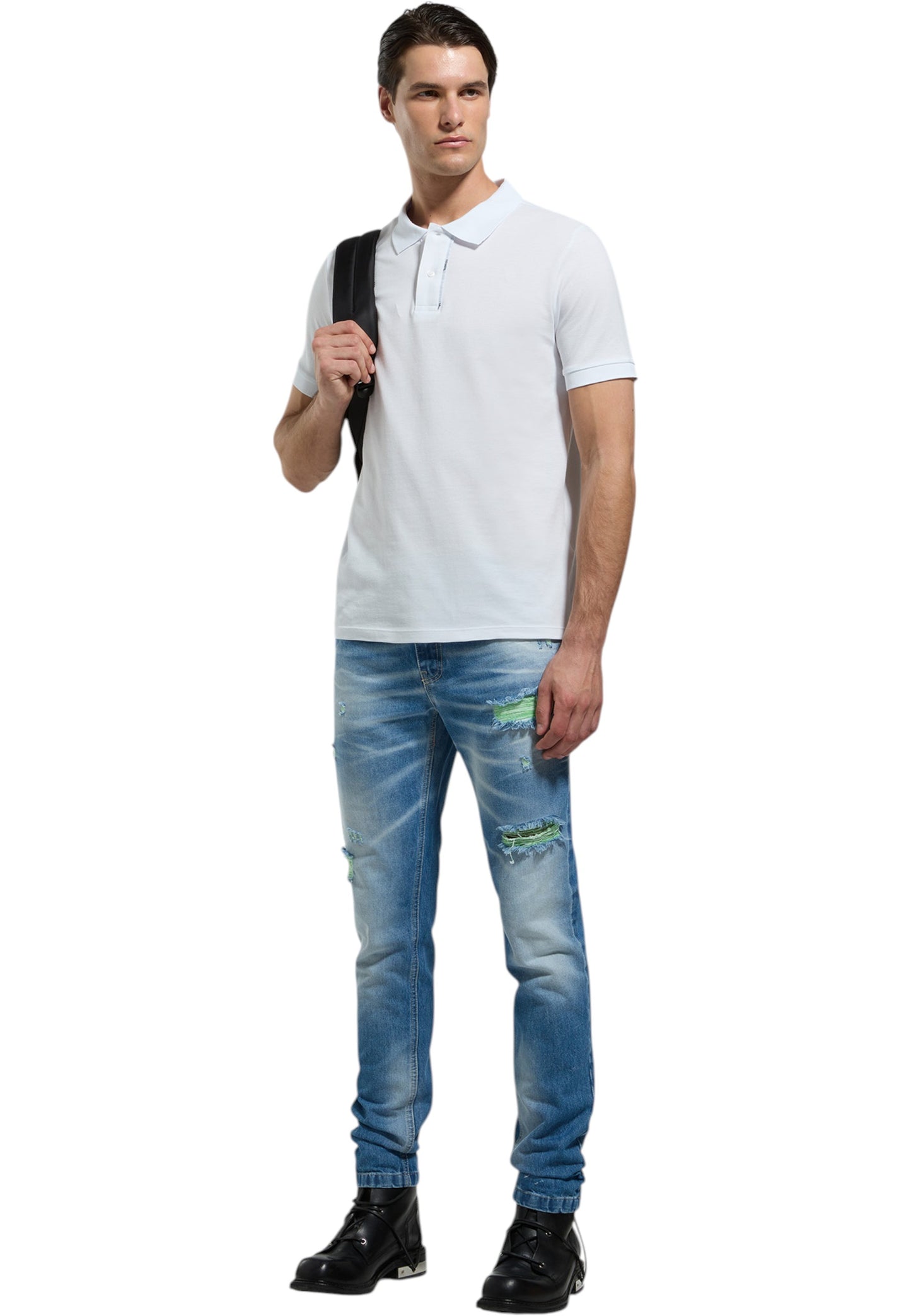 Polo Manica Corta Uomo Bikkembergs In Cotone Mercerizzato