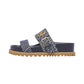 Ciabatte  Donna Liu Jo A Doppia Fascia In Denim Monogram Livia 02 SA6109TX523