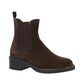 Stivaletti Chelsea Donna Frau Pelle scamosciata, Elastici laterali, Tacco largo Waxy A82C5