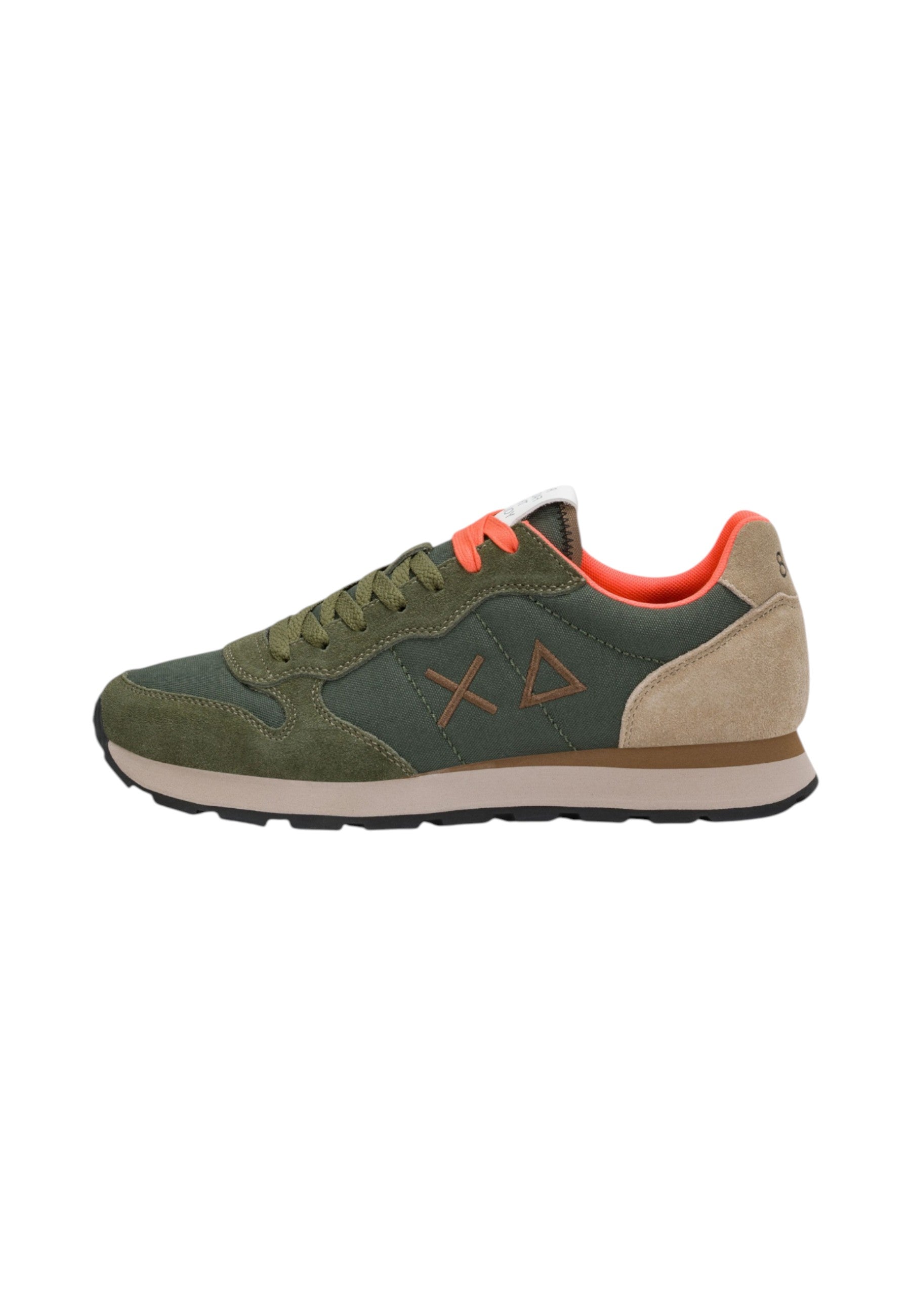 Sneakers Basse Uomo Sun68 Stile Running, Nylon E Suede, Dettagli Multicolor, Logo Ricamato Tom Multicolor Z46108