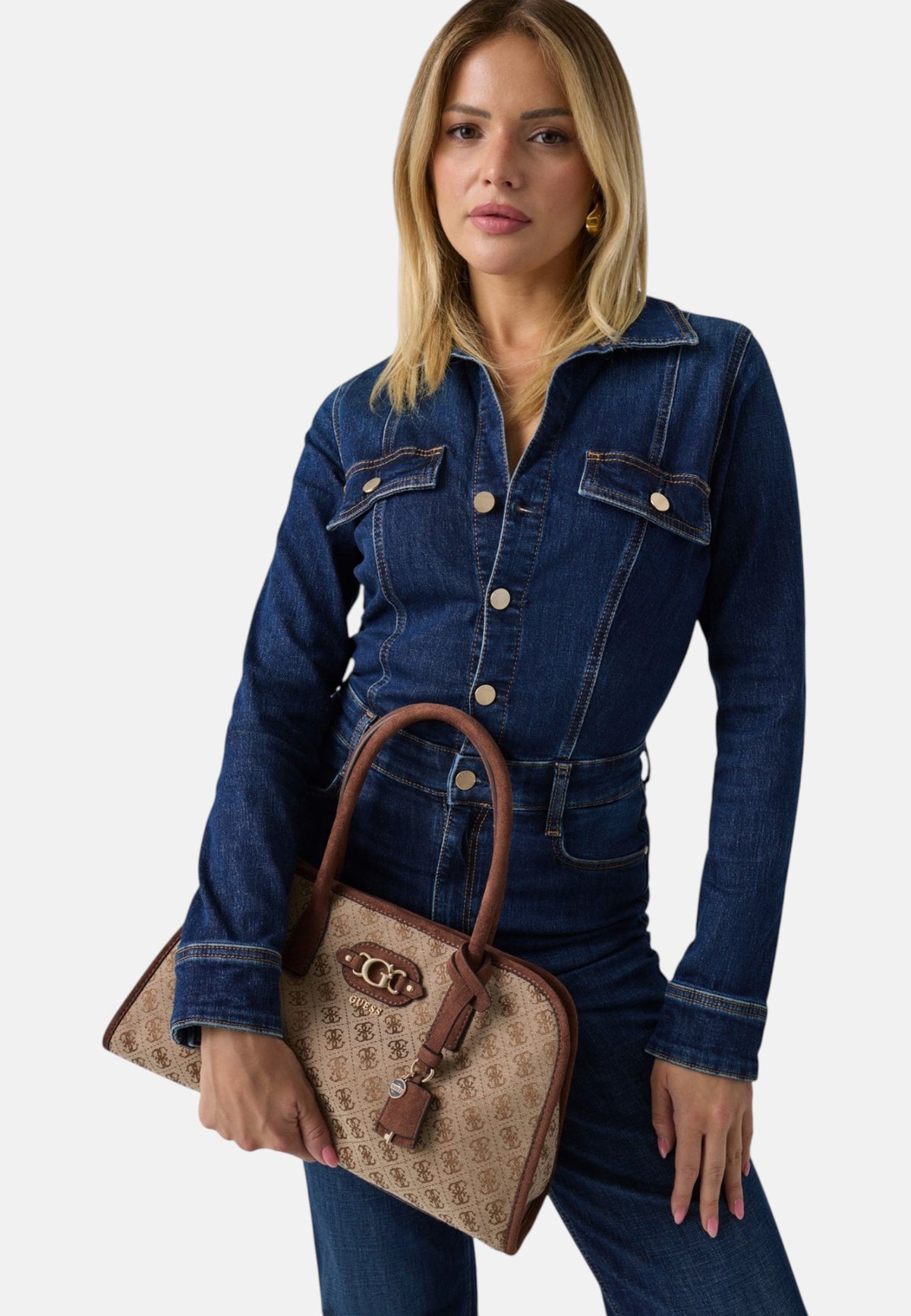Borsa A Mano Donna Guess Girlfriend Satchel Samantha HWJG2313060