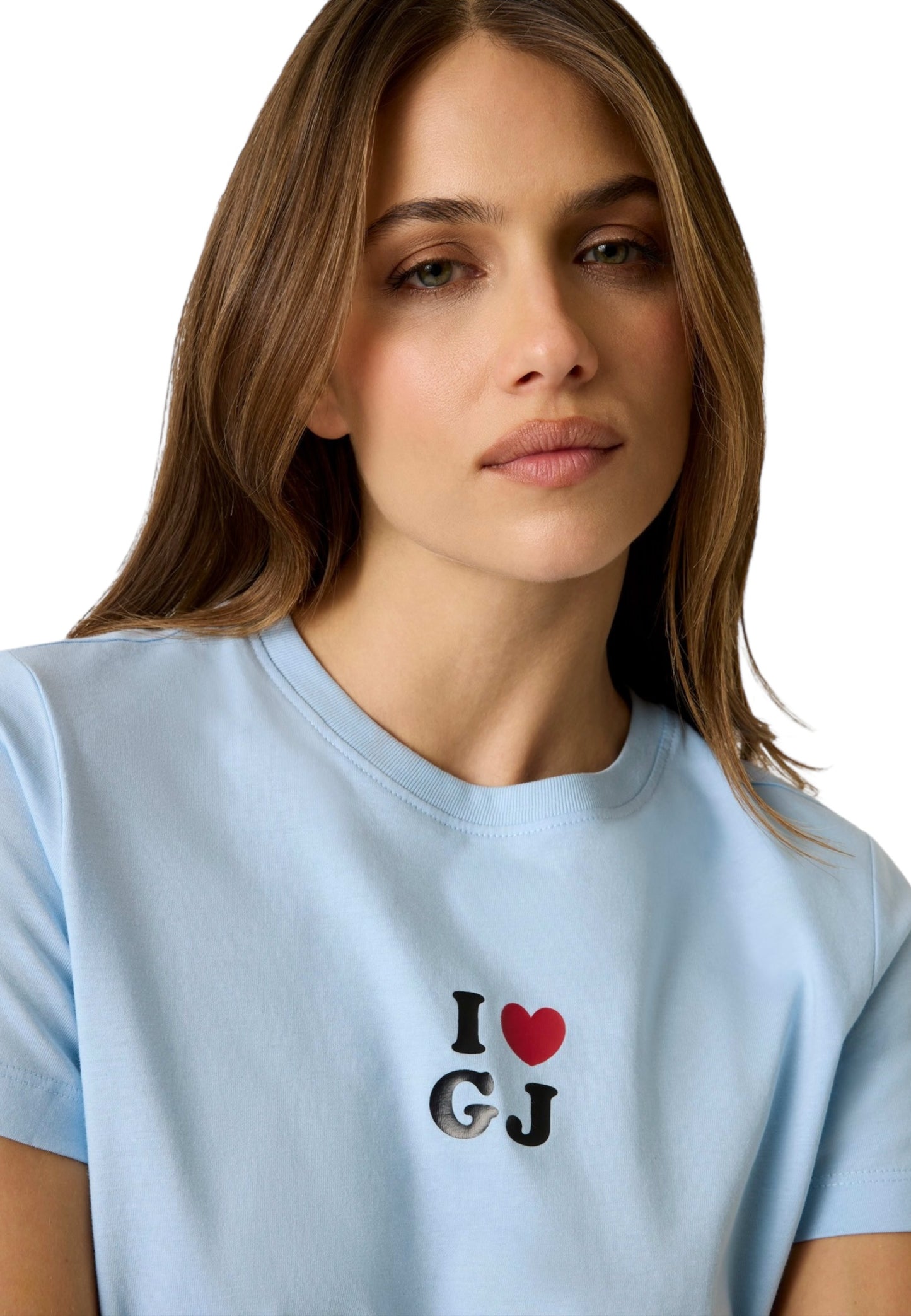 T-Shirt Manica Corta Donna Guess  Gj I Love Gj Reg W6GI45K8HM0