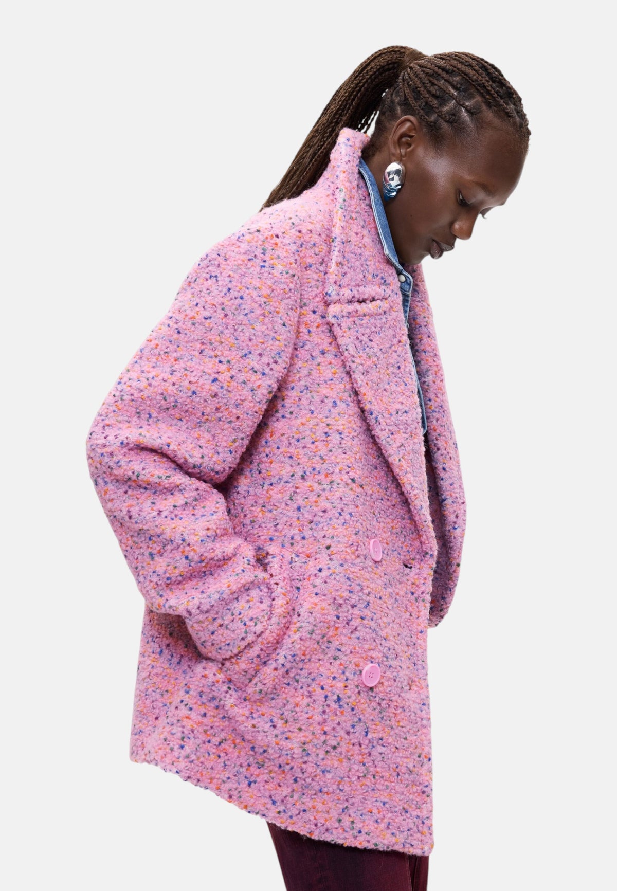 Cappotto  Donna Desigual  Coat Bottone 26WWEW21