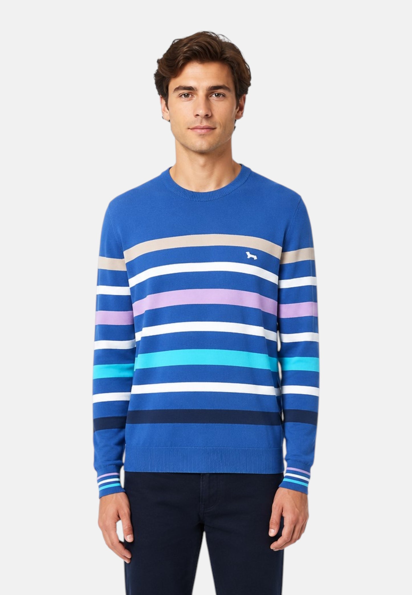 Maglia A Girocollo Uomo Harmont & Blaine Con Righe 3D  HRL639030763