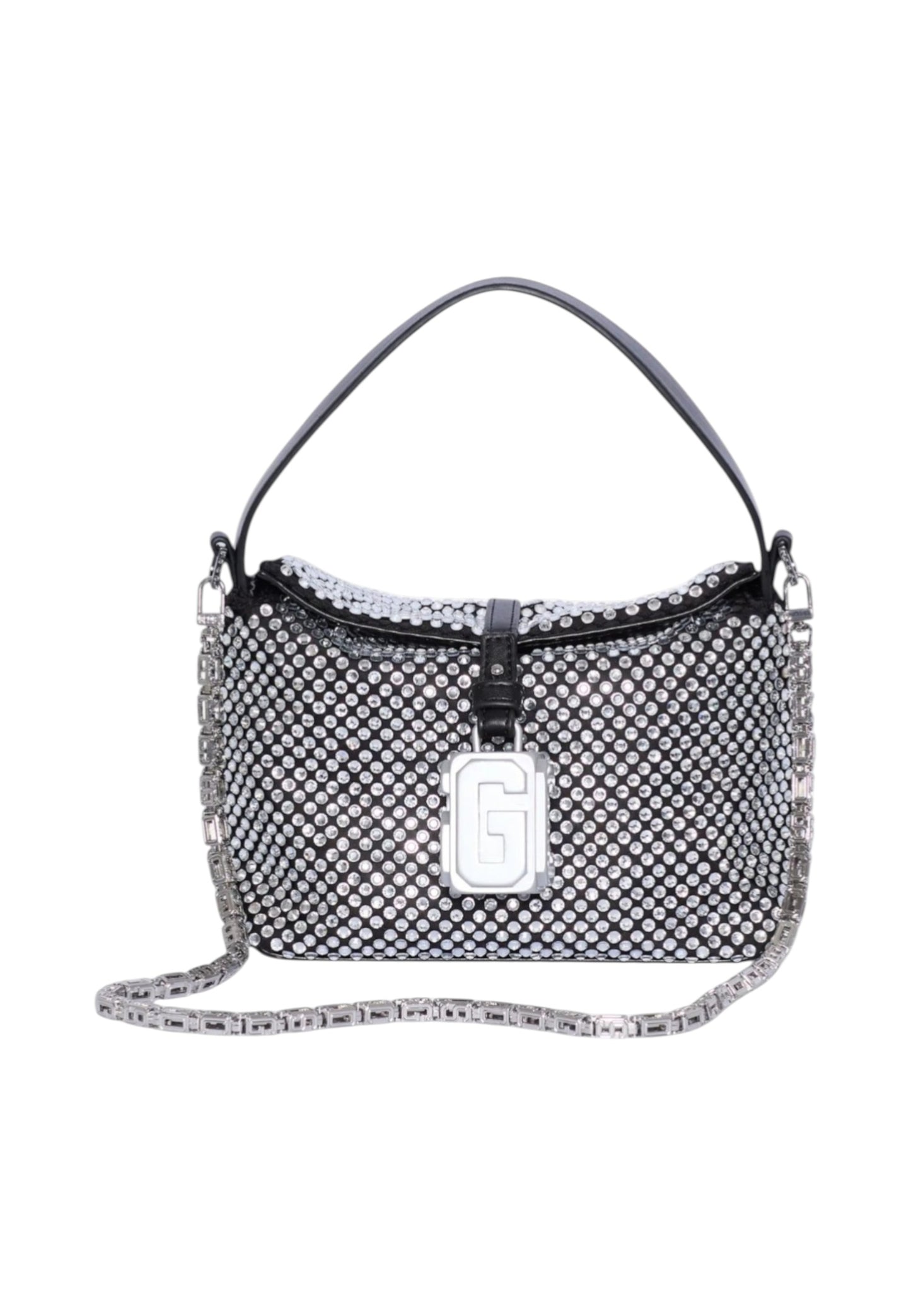 Borsa A Spalla Donna Gcds  Mini Comma Mesh Rhinestone GCDSMMC005