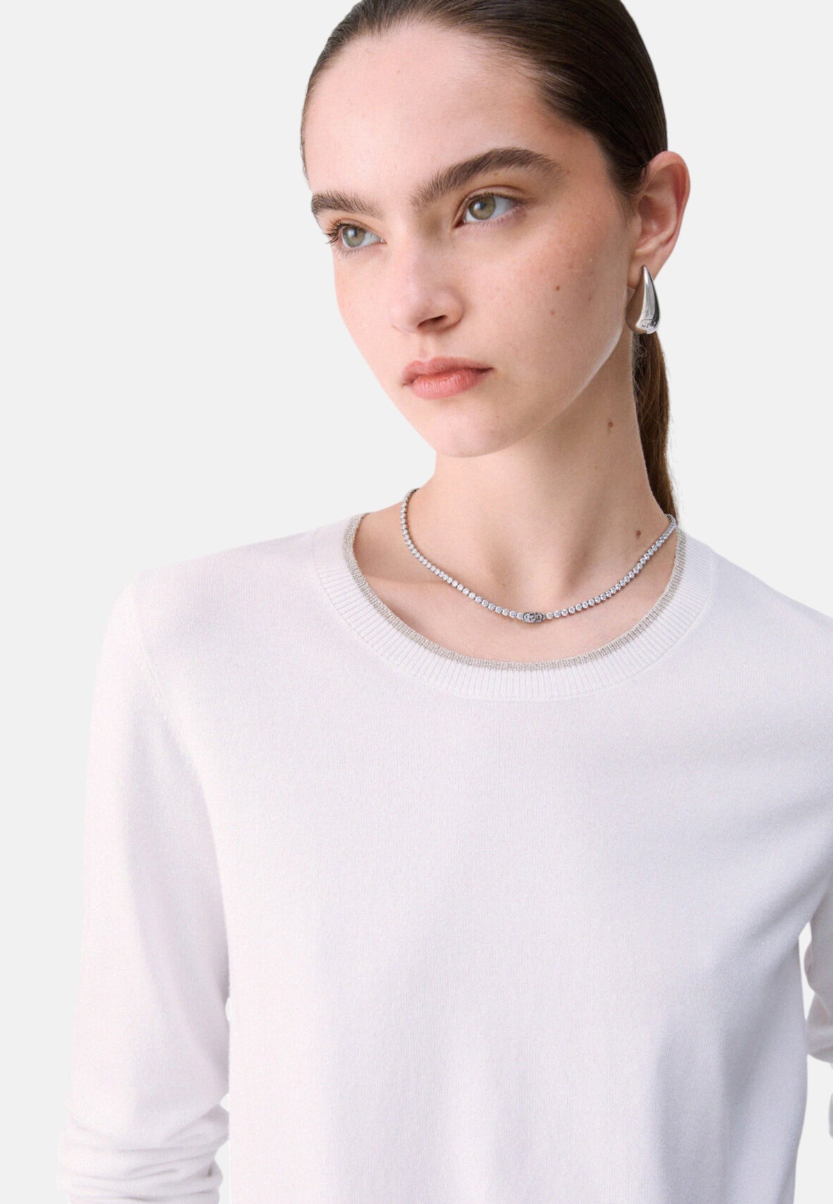 Maglia A Girocollo Donna Liu Jo Basic Fit  WF6015MS49I