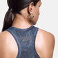 Top  Donna Liu Jo Effetto Denim Liu Jo feat ELODIE UA6505J1624