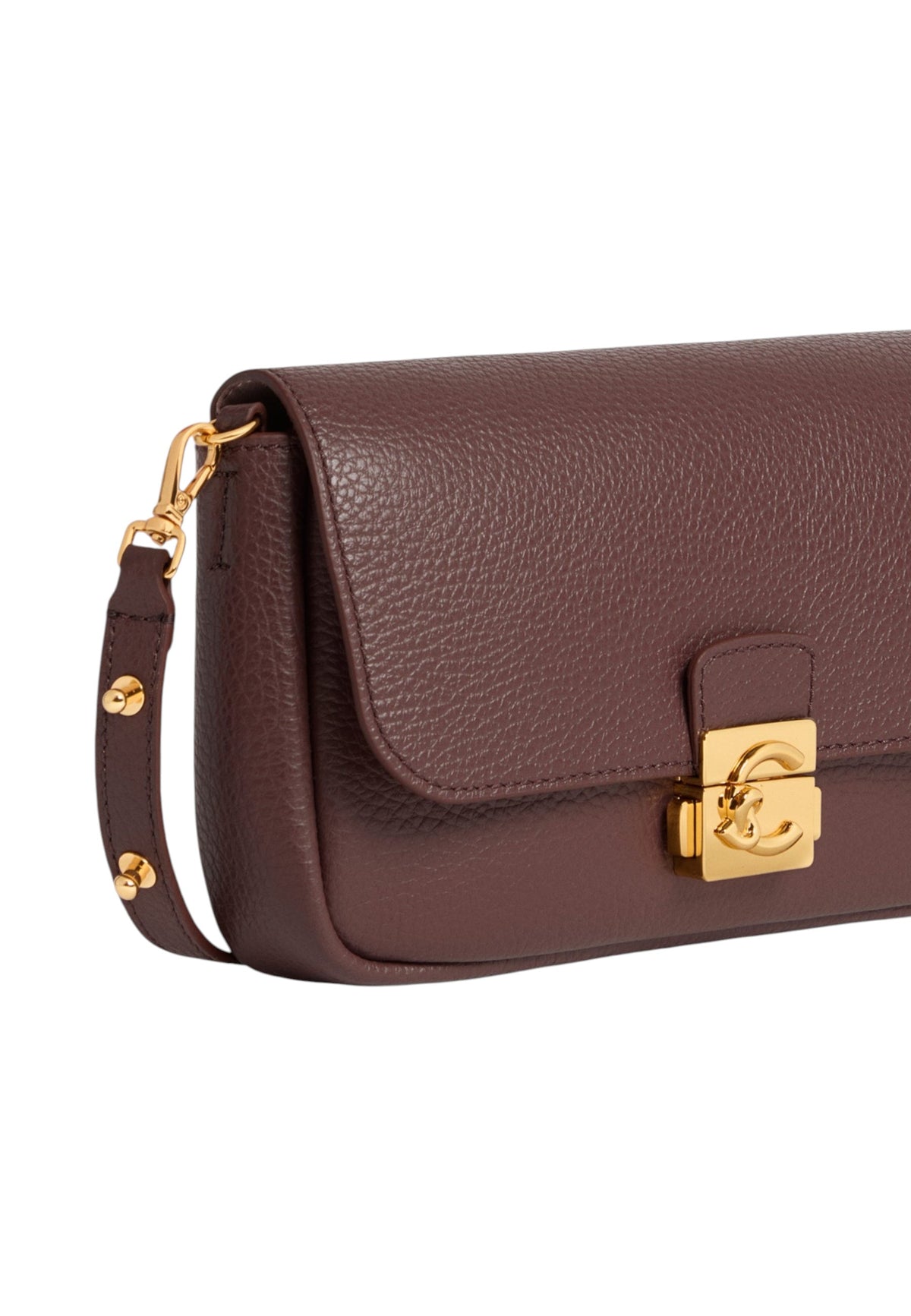 Borsa A Tracolla Donna Coccinelle Mini Bag, Pelle con grana, Chiusura con dettaglio lock C-Me Lock E5U4K520101