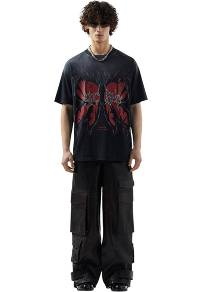 T-Shirt Manica Corta Uomo Gcds Oversize Butterfly