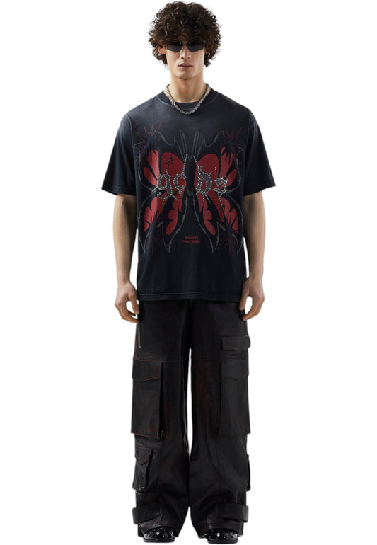 T-Shirt Manica Corta Uomo Gcds Oversize Butterfly