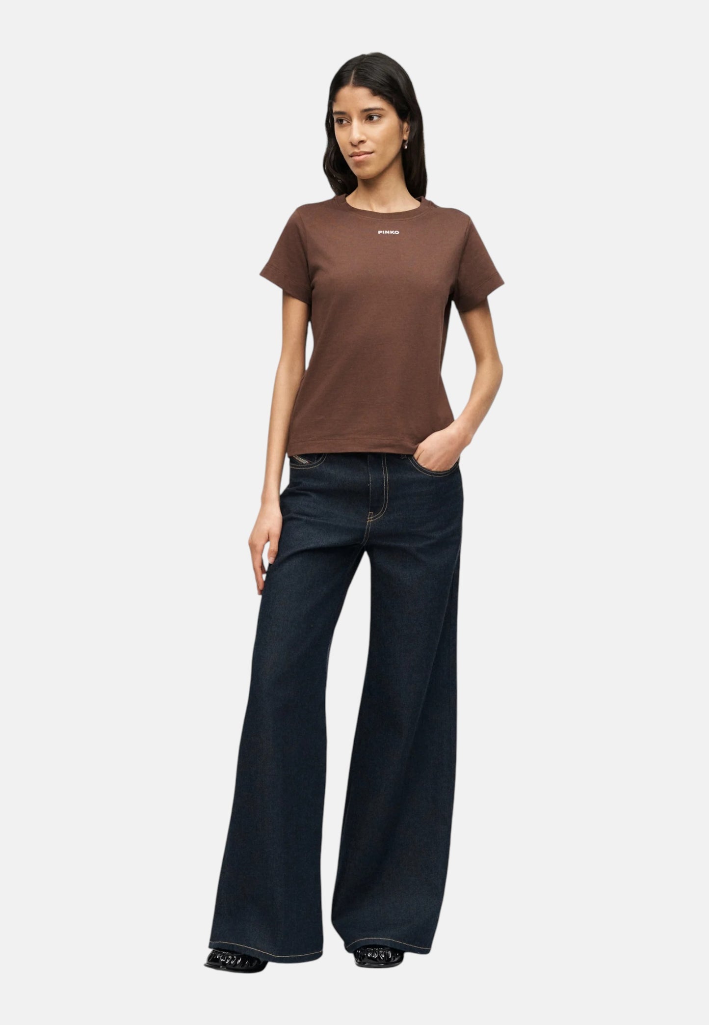 T-Shirt Manica Corta Donna Pinko Con Logo PINKO Basico 100373A34F