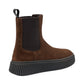 Stivaletti Chelsea Donna Frau Pelle scamosciata, Elastici laterali, Suola platform, Vestibilit� regolare Waxy A40C5
