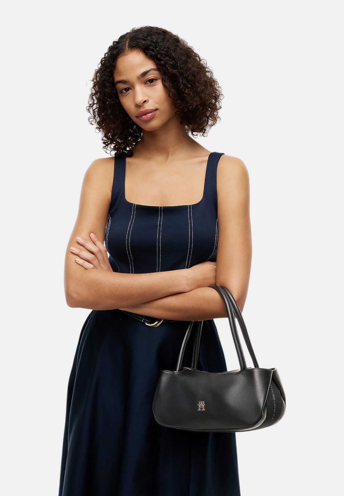 Borsa A Spalla Donna Tommy Hilfiger Shoulder Bag Th Logotape AW0AW18728