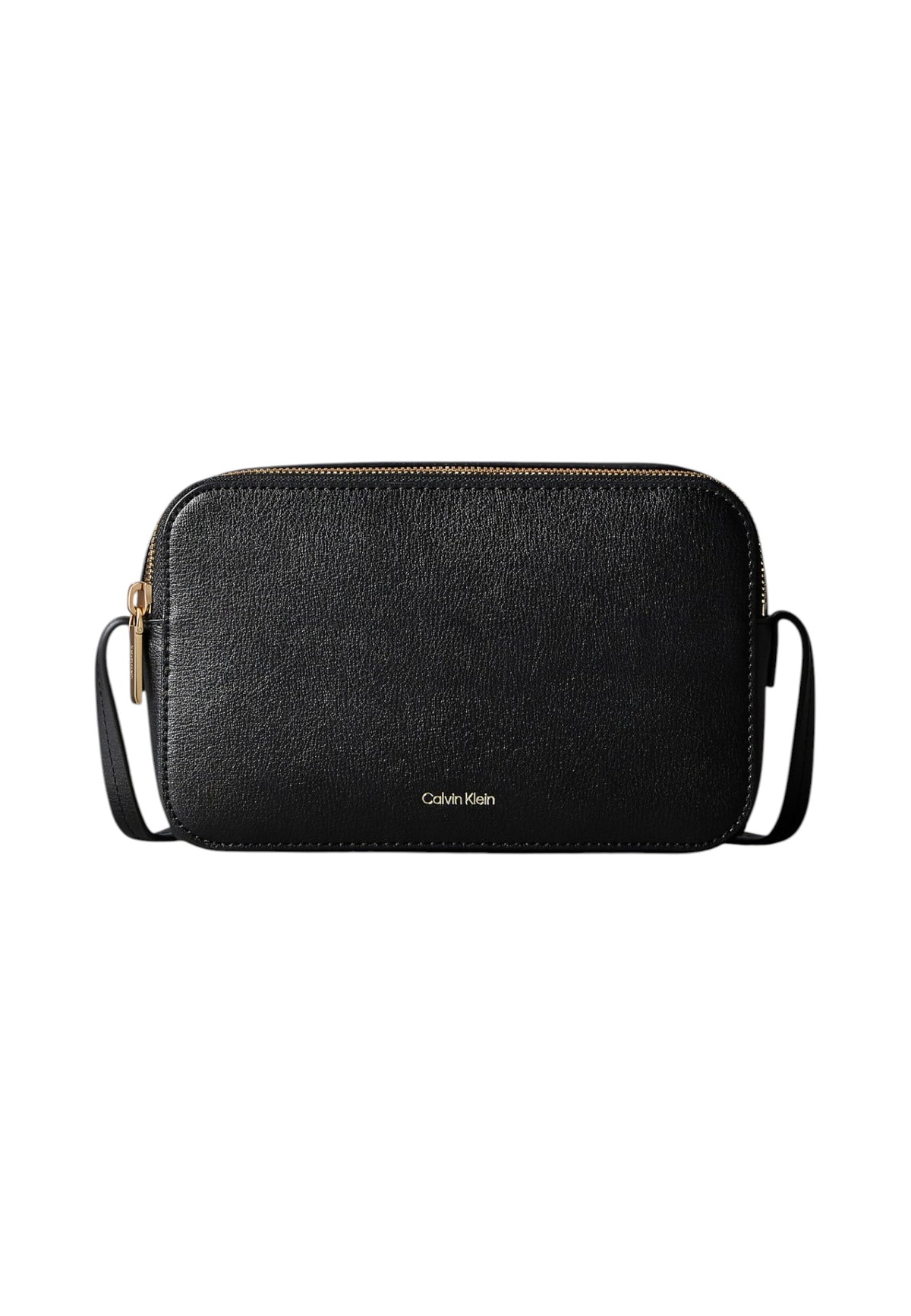 Borsa A Tracolla Donna Calvin klein Ecopelle Liscia, Doppio Scomparto Con Zip, Tracolla Regolabile, Dettagli Metallici Dorati, Logo Calvin Klein Foil Logo LV04F3276G