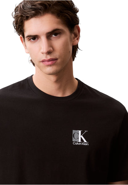 T-Shirt Manica Corta Uomo Calvin klein  30S Eu Sp Ck Abst LV04RC853G